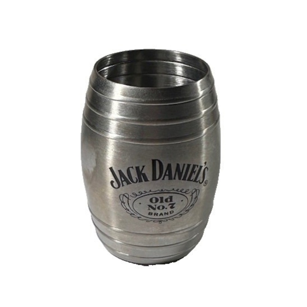 Jack Daniels 2 oz Barrel Shot Glass Swing Logo - Tennessee Whiskey Vintage 2007